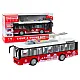 Trolleybus Bus 1:16 Lights Sounds Drive White and Red Rotaļlietu automašīnas
