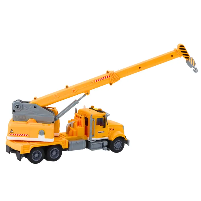Truck Yellow Crane With Friction Drive Light and Sound Effects Rotaļlietu automašīnas