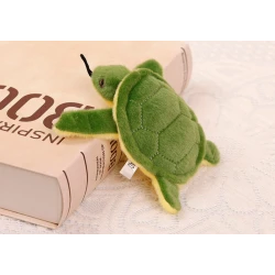 Bruņurupucis Plīša talismans atslēgu piekariņš Squeaker Green 15 cm