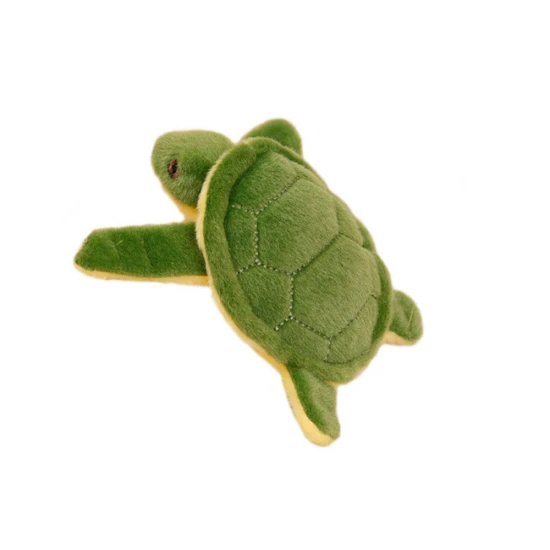 Turtle Plush Mascot Keychain Squeaker Green 15 Cm Plīša rotaļlietas