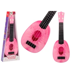 Rozā mazā ukulele bērniem