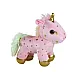 Unicorn Plush Sleeping Animal Lullaby Pink With Stars Set Pluszowe zabawki