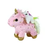 Unicorn Plush Sleeping Animal Lullaby Pink With Stars Set Plīša rotaļlietas