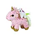 Unicorn Plush Sleeping Animal Lullaby Pink With Stars Set Pluszowe zabawki
