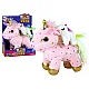 Unicorn Plush Sleeping Animal Lullaby Pink With Stars Set Pluszowe zabawki