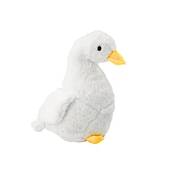 Balta plīša zoss talismans Cuddly Plush Plush Plēša pīle 30cm