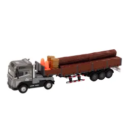 Przyczepa do przewozu drewna 1:24 bale drewna światła dźwięki