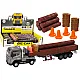 Wood Truck Truck Trailer 1:24 Wood Logs Sounds Lights Samochody-zabawki