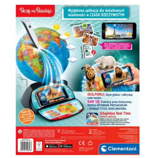 Interaktīvs globuss, poļu valodā Clementoni 50848 Saimnieki