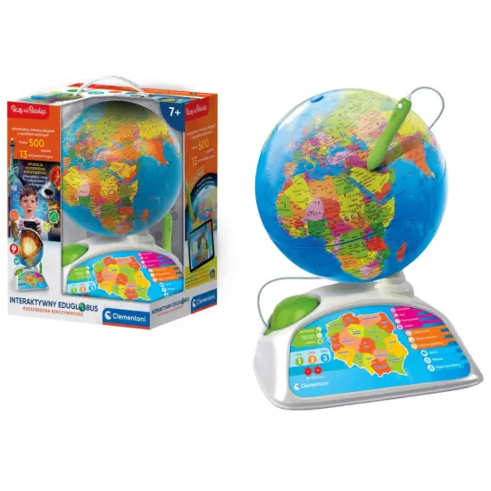 Interaktīvais globuss poļu valodā Clementoni 50757 Saimnieki