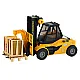 Yellow Forklift 1:16 Moving Forks Sounds Lights Rotaļlietu automašīnas