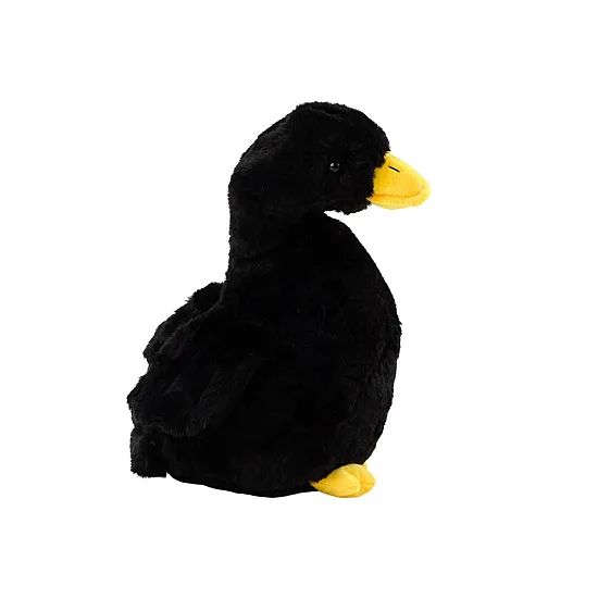 Plush Goose Mascot Black Cuddly Plush Duck 40 cm Pliušiniai žaislai