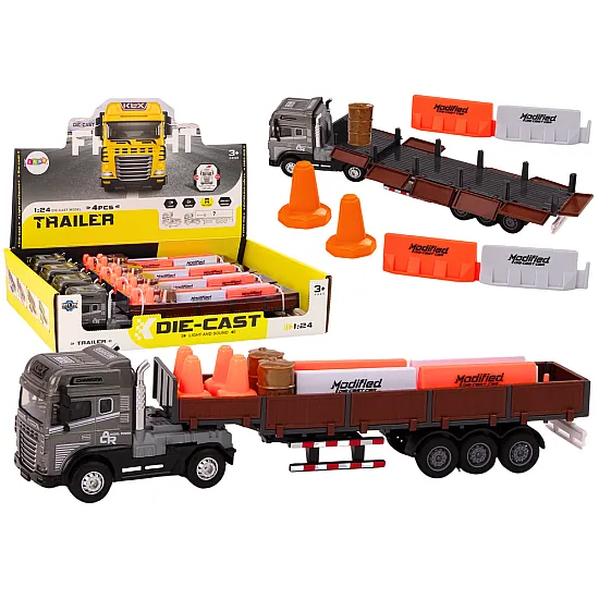 Truck With Trailer 1:24 TIR Car Truck Accessories Sounds Rotaļlietu automašīnas