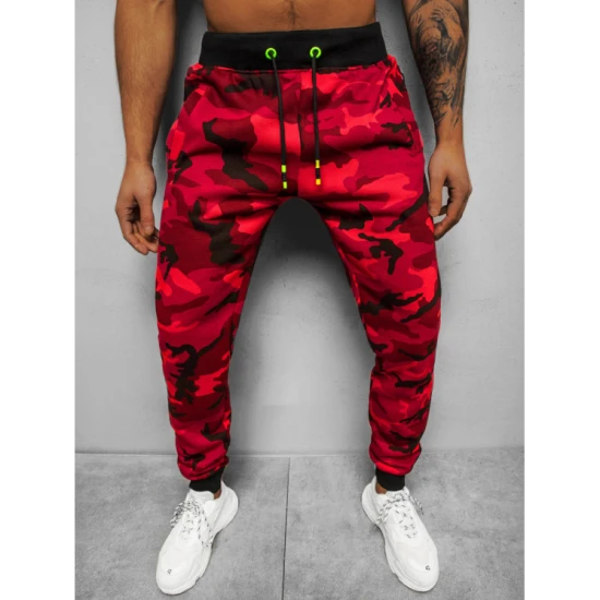 Vīriešu sarkanas kamuflāžas ikdienas bikses Sigur JS/KZ15