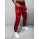 Vīriešu sarkanas kamuflāžas ikdienas bikses Sigur JS/KZ15