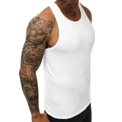 Vīriešu balts krekls bez piedurknēm Romul