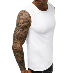 Balts vīriešu krekliņš bez piedurknēm Look