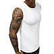 Sleeveless white men's t-shirt Look JS/99001