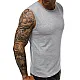 Varrukateta helehall meeste t-särk Look JS/99001