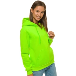 Gaiši zaļš sieviešu džemperis ar kapuci Molin