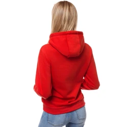 Sarkans sieviešu džemperis ar kapuci Molin