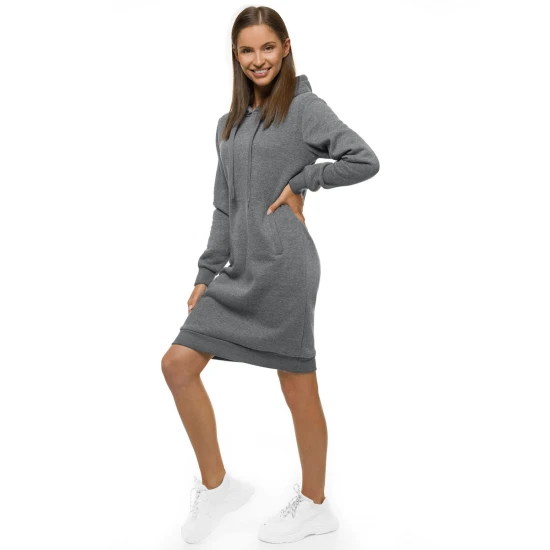 Sieviešu tumši pelēka kleita ar kapuci Margaret JS/YS10005/5