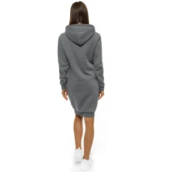 Sieviešu tumši pelēka kleita ar kapuci Margaret