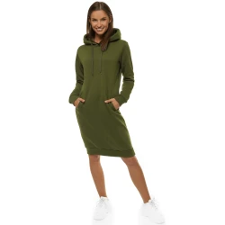 Sieviešu haki kleita ar kapuci Margaret