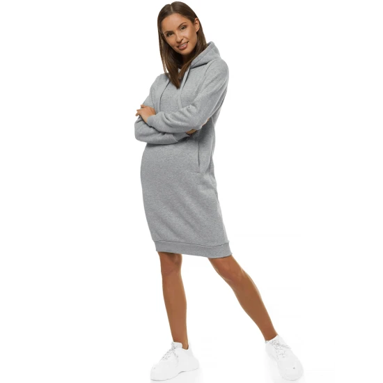 Sieviešu gaiši pelēka kleita ar kapuci Margaret JS/YS10005/2