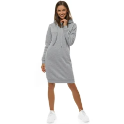 Sieviešu gaiši pelēka kleita ar kapuci Margaret
