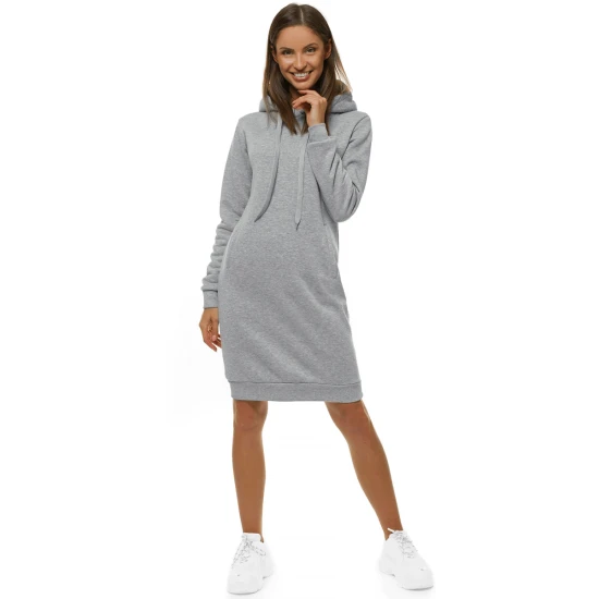 Sieviešu gaiši pelēka kleita ar kapuci Margaret JS/YS10005/2