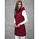 Sieviešu bordo krāsas stepēta veste Dona JS/16M9096/06Z