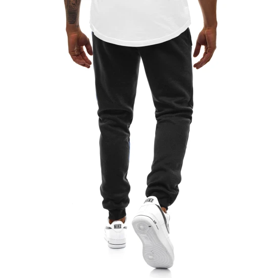 Vīriešu melnas ikdienas bikses Sergo Gadījuma bikses