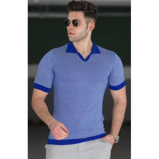 Zils vīriešu T-krekls Hippie PK5077 Premium