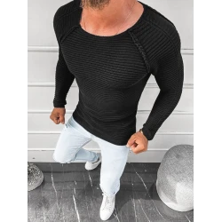 Akcija: vīriešu melns džemperis 