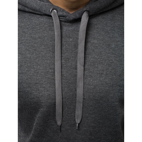 Vīriešu tumši pelēks džemperis ar kapuci Buvoli JS/2009