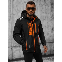 Akcija Vīriešu melna jaka ar oranžām detaļām Ero