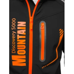 Akcija Vīriešu melna jaka ar oranžām detaļām Ero