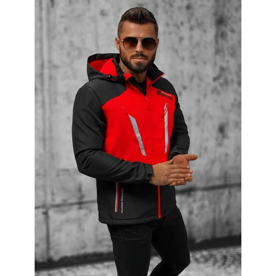 Melnas-sarkanas vīriešu zeķubikses Tain JS/HH022/1C