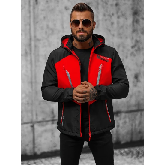 Melnas-sarkanas vīriešu zeķubikses Tain JS/HH022/1C