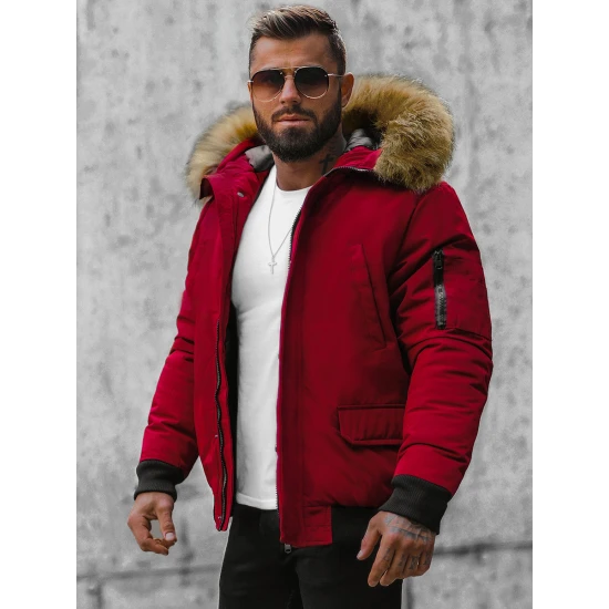 Bomber stila ziemas bordo vīriešu jaka Lemor JS/201901