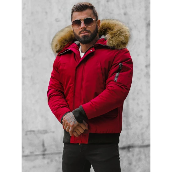 Bomber stila ziemas bordo vīriešu jaka Lemor JS/201901