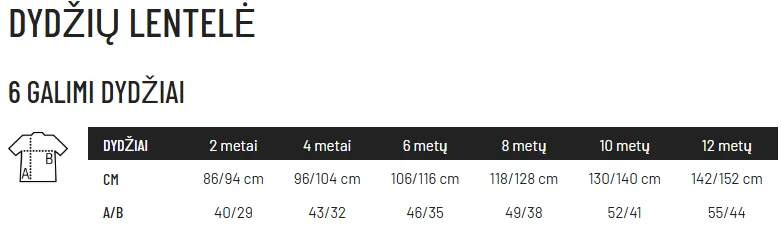 Izmēru tabula (cm)
