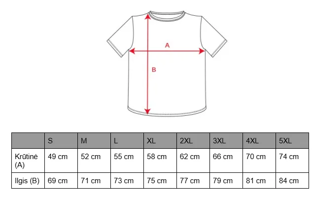 Size chart (cm)