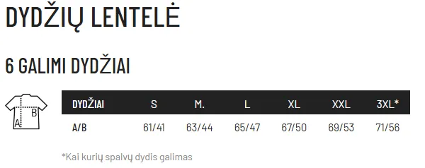 Izmēru tabula (cm)