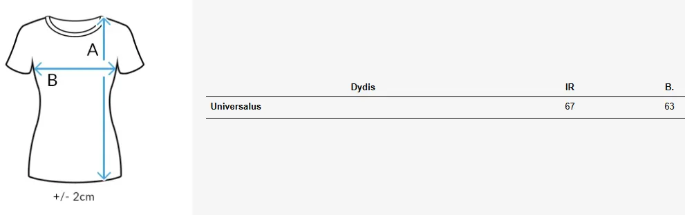 Izmēru tabula (cm)